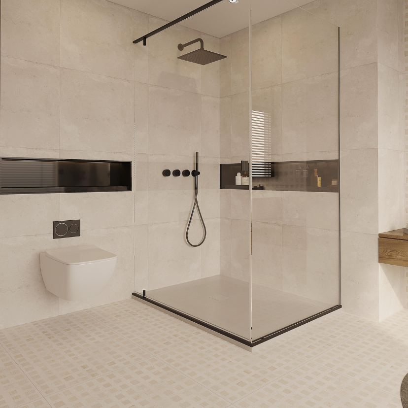 Modern Tub Enclosure by Custom Glass LA